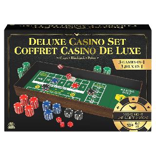 CASINO SET DELUXE 3 GAMES IN 1 CRAPS BLACKJACK POKER