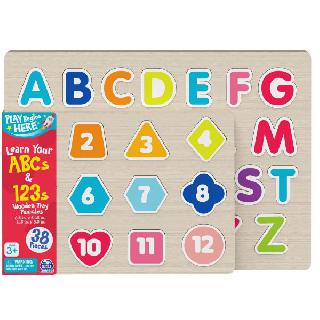 CHUNKY WOOD PUZZLE ABC 123 36PCS/SET
SKU:269135