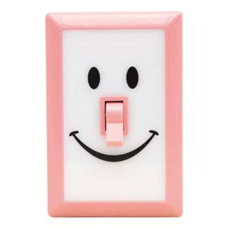 NIGHT LIGHT SWITCH HAPPY W/6 LED INCLUDES 3 AAA ASSORTED COLORS