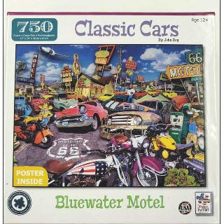 JIGSAW PUZZLE BLUEWATER MOTEL 24X18IN 750PCS CLASSIC CARSSKU:261011