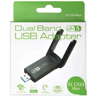 USB WIFI ADAPTER AC1200 2.4G/5G ANTENNA DONGLE USB 3.0 DUAL BANDSKU:260437