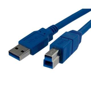 USB CABLE 3.0 A-B MALE/MALE 3FT BLUE