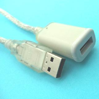USB CABLE A-A MALE/FEM 6FT SILVER COLORSKU:250565