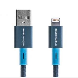 USB CABLE A MALE TO LIGHTNING 8P 6FT BLUE MFI CERTIFIED IPHONESKU:245853
