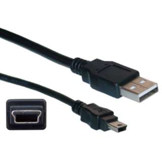 USB CABLE A MALE TO MINI B MALE 6FT BLACKSKU:263069