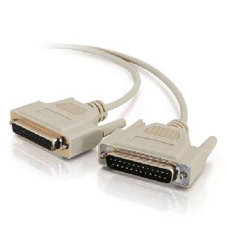 NULL MODEM CABLE DB25M/25F 6FT SKU:250623