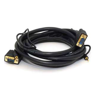VGA M/M W/AUDIO CABLE 15FT CL2 IN-WALL BLACK GOLD PLATEDSKU:232313
