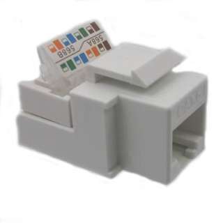 KEYSTONE JACK CAT6 WHT TOOLLESS  PCS/PKG