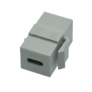KEYSTONE COUPLER USB C-C JK-JK WHITE WALLPLATE INSERT USB3.1