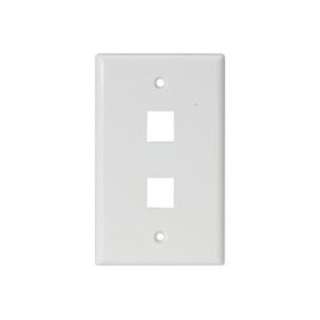 WALL PLATE 2PORT WHITE