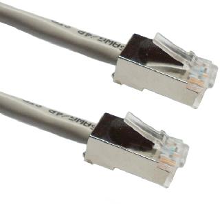 PATCH CORD CAT5E GRY 8IN SHIELD