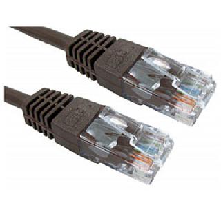 PATCH CORD CAT5E BRN 10FT SHIELD CMP BOOT