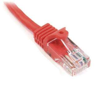 PATCH CORD CAT5E RED 15FT SNAGLESS BOOTSKU:208412