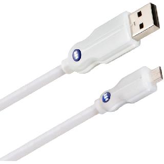 USB CABLE A MALE TO MICRO B MALE 1.5FT WHITESKU:259710
