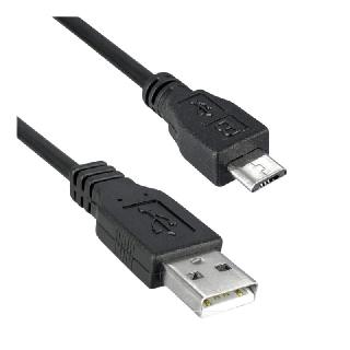 USB CABLE A MALE TO MICRO B MALE 6FT BLACKSKU:256017