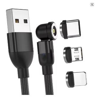 USB CABLE A MALE TO C/LIGTNING MICRO-B MAGNETIC TIPS 6FT
SKU:272343