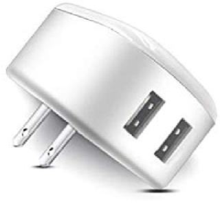 USB WALL CHARGER DUAL 5VDC@2.1A TOTAL W/ LED TOUCH LIGHTSKU:253033