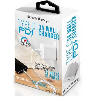 USB-C PD WALL CHARGER 5VDC@3A POWER DELIVERY PORTSKU:258088