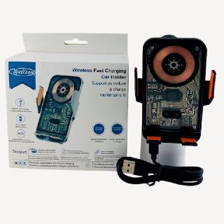 CELL PHONE CAR HOLDER WITH INFRA RED SENSING WIRELESS CHARGERSKU:273261