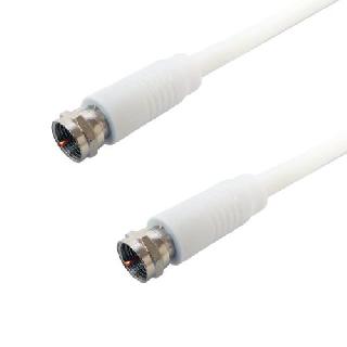 VIDEO CABLE RG6U F M/M 12FT WHT SKU:273450