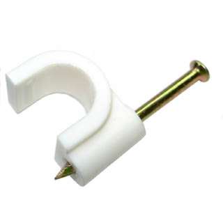 CABLE CLAMP F 7MM WHT PKG100
