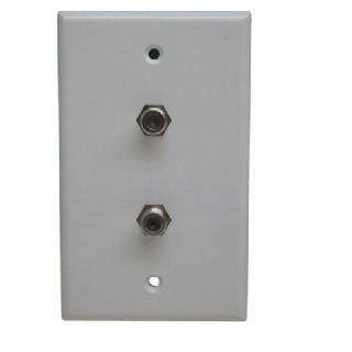 WALL PLATE F FEM 2POS PLAS WHT 
SKU:272032