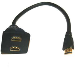 HDMI SPLITTER CABLE 1MALE-2FEM 8 INCHSKU:232317