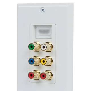 WALL PLATE HDMI WITH 6XRCA JACK GOLD PLATED- WHITESKU:242661
