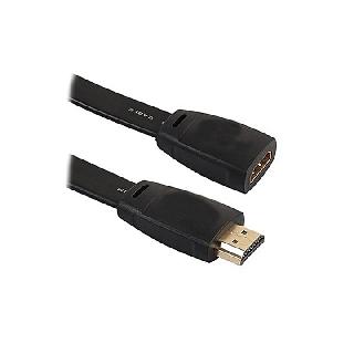 HDMI MALE-FEM ADAPTER FLAT 6IN CABLE BLACKSKU:252373