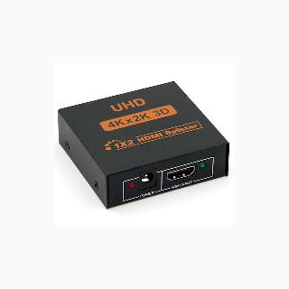 HDMI SPLITTER 1X2 POWERED 4KX2K 3D FULL HD BLACKSKU:260411
