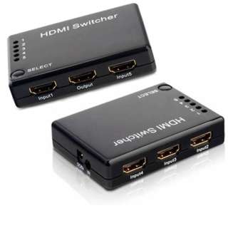 HDMI SWITCH BOX 5WAY PUSH/REMOTE 5IN 1OUT 1080PSKU:243040