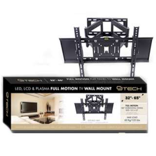 TV WALLMOUNT 32-65IN TILT/SWIVEL 45KG DUAL ARM Stock Number: ARZJ-6586A $78.95