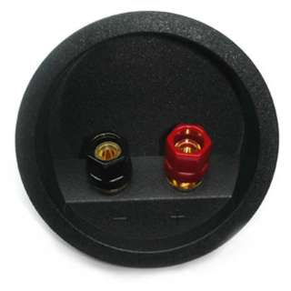 SPEAKER TERM 2POS RND 80MM CHMT WITH BINDING POST RED & BLKSKU:233710