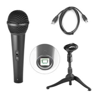 MICROPHONE DYNAMIC WITH USB WIRE AND STANDSKU:244488