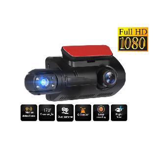 DASH CAMERA 1080P DUAL LENS 3IN IPS DISPLAY OUTSIDE AND INSIDE