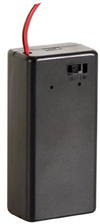 BATTERY HOLDER 9V PLASTIC BLK