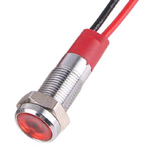 INDICATOR LED 6V 6MM RED CHMT WIRES METAL IP67 PILOT LIGHT
SKU:264914