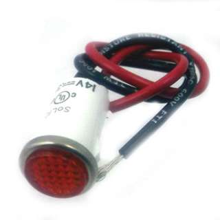 INDICATOR 24V LED 12MM RED SNAP FIT WITH WIRESKU:241474