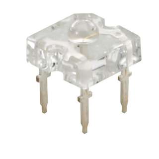 LED 4PIN SQUARE WATERCLEAR WHITE PC DOMED TOP 3.6V 30MA 7.6X7.6MMSKU:245107