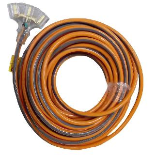 EXTENSION CORD 3/12 50FT SJTW BLK & ORG TRIPLETAP LIGHTED ENDSSKU:274440