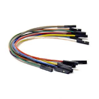 JUMPER WIRE FEMALE FEMALE 6INCH 24AWG ASSORTED COLORS 10PCS/PACK