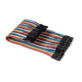 JUMPER WIRE FEMALE FEMALE 40PINS FLAT CABLE COLOUR 15CM 22-26AWG