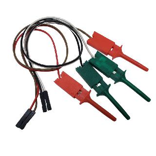 JUMPER WIRE FEM TO GRABBER CLIP 10IN 4PC/PACK ASSORTED COLORSSKU:274673