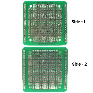 PCB ETCHED DS 2X2IN 1 HOLE PADS