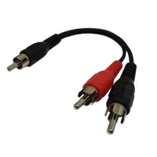 RCA CABLE ASSY Y 2MALE-1MALE 6IN TIN