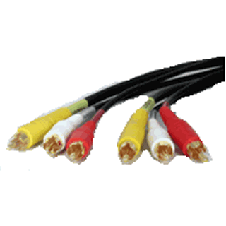 RCA CABLE ASSY M/MX3 6FT GOLD