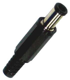 DC POWER PLUG 4.3X6.5X9.5MM STRAIN RELIEF WITH CENTER PINSKU:212876