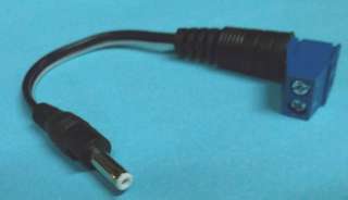 DC POWER PLUG 1.3X3.5MM WITH SOLDERLESS TERMINAL & WIRE