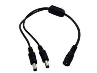 CAMERA POWER SPLITTER CABLE 1 FEM TO 2 MALE/2.1X5.5MMSKU:247778