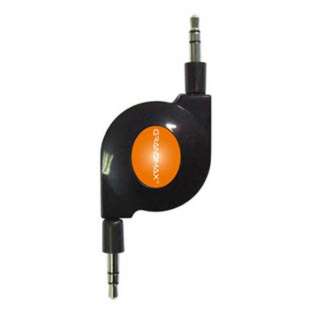 AUDIO CABLE 3.5 STEREO PL-PL RETRACTABLE EXTENDS 2.5FT BLKSKU:225907